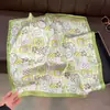Bufanda de Seda de Nuevo Estilo para Mujer para Primavera, Verano y Otoño, Estilo Playa, Versión Coreana, Bufanda Cuadrada Versátil de Seda Artificial, Protección Solar, Chal Decorativo, Pañuelo para el Cuello
