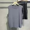 Comércio Exterior 2025 Novo Colete de Malha de Verão Masculino Casual Simples Cor Lisa Fitness Esportes Respirável Roupa Externa Sem Mangas
