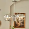 Bauhaus Medieval de Gama Alta Era Espacial Candelabro Plata Moderno Sala de Estar Dormitorio Comedor Estudio Lámparas de Diseñador