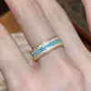 Anillo Imitación Turquesa de Segunda Mano para Mujer, Diseño de Nicho, Anillo de Dedo Índice Moderno y de Alta Gama, Nuevo Estilo Caliente 2026 Anillo Exquisito