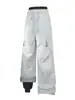 Conjunto de pantalones de forro polar tres en uno para exteriores de otoño e invierno, con pantalones de trabajo desmontables de pierna ancha, a prueba de viento e impermeables, adecuados para senderismo