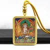 Suministro Directo de Wutai Mountain Thangka de Doble Cara Pintado a Mano con Oro Ocho Santos Patronos Pasado y Presente Dios Amarillo de la Riqueza Collar Thangka
