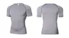 Camiseta Base Colorida de Manga Curta Respirável, Absorvente de Suor e Secagem Rápida para Fitness Esportivo Abdominal Apertado Corrida Elástica Gola Redonda Roupas de Fitness