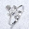 Anillo de tortuga colorido de diamantes azules platino más vendido transfronterizo para hombres y mujeres, anillo simple de moda, una generación de venta al por mayor
