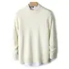 Estilo Novo Outono e Inverno 100% Lã Pura Suéter Masculino Gola Redonda Espessado Jacquard Suéter Casual Business Cashmere Tricotado Camisa Básica