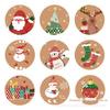 KK127 Amazon Natal velho floco de neve europeu e americano presente de festa saco de celofane envelope decoração adesivo