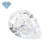Gema Huagang 9A con corte de flor de hielo en forma de pera, diamante blanco de alto carbono, circonita en forma de gota, piedra principal desnuda, venta al por mayor