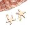 1 Acero Inoxidable Galvanizado al Vacío Esmalte de Doble Cara Colgante Colgante Gota de Aceite Colorida Estrella de Mar Oceánica Accesorios de Joyería DIY