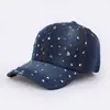 Boné de ganga com strass transfronteiriço boné de basebol feminino letra PARIS boné de diamante boné de sol para exterior