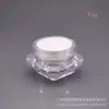 En stock 5g/10g/15g/20g/30g botella transparente de diamante muestra botella de prueba para crema botella para crema de ojos