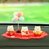 Nuevos Adornos de Gato de la Suerte Mini Estilo Chino para Coche Gatito Lindo de Dibujos Animados Decoraciones para la Consola Central Nuevos Adornos para Coche