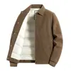 Chaqueta de Plumas de Cuero PU Nueva Invierno 2026, Moda Casual Popular de Tendencia para Hombre con Cuello Solapa, Cálida y Resistente al Frío