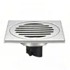 Desagüe de piso de acero inoxidable gris con pistola de galvanoplastia, desodorante, núcleo de cobre para desagüe de piso, ducha de baño, lavadora, universal, gran desplazamiento
