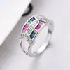 Anillo de Diseño de Nueva Tendencia Transfronterizo Incrustado con Circonita Sintética, Estilo de Lujo Ligero a la Moda, Accesorio Versátil para la Mano