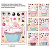 8 Lindas Caras Cambiantes de Dibujos Animados para Magdalenas, Vasos de Agua de Cuaderno, Decoración de Libros de Contabilidad, Pegatinas Creativas Impermeables