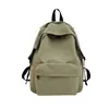 Mochila de Moda de Color Sólido Estilo Japonés de Nylon para Mujer, Versión Coreana Mochila Ligera de Escuela Secundaria para Estudiantes Universitarias