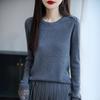 Outono e Inverno Novo Estilo Preguiçoso Retrô Tricô Feminino Design de Renda Vazada Nicho Estilo Suave Tricô Versátil