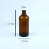 En stock frasco de vidrio marrón de 30 ml para aceite de esencia frasco de vidrio marrón de 50 ml con gotero para evitar la luz envases separados para cosméticos