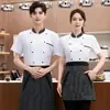 Ropa de Trabajo de Chef Estilo Nuevo Manga Corta Restaurante Restaurante Occidental Hotel Cocina Ropa de Chef Estilo Hombre