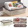 Cesta de armazenamento de mesa estilo vime, organizador de brinquedos e itens diversos para casa, cesta de armazenamento de plástico para cozinha, lanches e suprimentos de banho, atacado