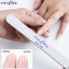 Herramienta para uñas, lima de uñas de doble cara con forma de media luna, lima para manicura, lima para frotar y quitar uñas.