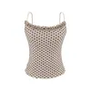 Conjunto de camisola curta justa de gola redonda com renda de bolinhas aveludada + saia de tule de cintura alta com amarração, puramente desejável