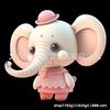 Nuevo llavero creativo transfronterizo de acrílico rosa con forma de elefante para coche, decoración navideña para el hogar, mochila colgante