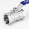 Válvula de bola de una pieza de acero inoxidable 201/304/316/válvula de bola de rosca interna/interruptor de válvula de agua del grifo de 4 puntos y 6 puntos