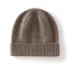 Atacado de Fábrica Caxemira Transfronteiriço Outono Inverno Novo Espessado Cor Sólida Jacquard Quente Proteção de Orelha Gorro Slouchy Headwrap Chapéu