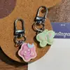Llavero de Luna y Estrella Láser Colorido Colgante de Botella de los Deseos Color Caramelo Galvanizado Mariposa Fresa Accesorios para Estudiantes