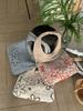 Bolsa de Punto Hueca de Lana Vintage Bolsa de Mano con Flores Bolso de Hombro para Mujer de Nicho Todo Fósforo Bolso Tejido de Lana Bolso de Mano