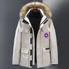 Elegante Chaqueta de Plumas Canada Goose Estilo Invierno 08 Expedición para Hombres y Mujeres Parejas Parka de Plumas de Pato Blanco Canadiense