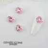 Venda Quente Rosa Fada Luz Luxo Unhas Prontas Arte de Unha Pedrarias Empilhadas DIY Feito à Mão Pérolas Embutidas Borboletas Pedrarias Empilhadas Decorações de Unhas Usáveis