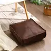 Puf para preguiçoso, sofá para guardar roupas velhas não utilizadas, banquinho baixo para bay window da sala, banquinho de couro, almofada de couro, tatame