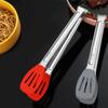 Pinza para alimentos de acero inoxidable, pinza para hornear pan, pinza para barbacoa, pinza para buffet de restaurante, pinza para barbacoa, pinza para alimentos de silicona multiusos