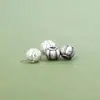 Plata de Ley S925 5mm Cuentas Lisas de Plata Calabaza Cuentas Linterna Accesorios de Cuentas de Plata Cuentas Sueltas Juguete DIY Pulsera Cuentas Discípulo