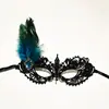 Nova Máscara Facial Meia-Face de Renda e Pena Sexy para Festa à Fantasia Adereço Máscara de Fantasia para Performance de Halloween