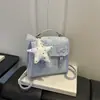 Mochila versátil de moda estilo universitario, linda bolsa escolar de estudiante estrella, bolso multifuncional para mujer de hombro y cruzado, dulce