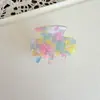 Mini Presilha de Cabelo em Acetato Iridescente Perolado com Formato de Polvo Pequeno para Fios Soltos, Melhor Venda Transfronteiriça da Amazon