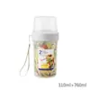 Caixa de Conservação Portátil de Camada Dupla Multiuso Caixa Selada para Iogurte Salada Lata Selada para Frutas Lanches Caixa Suplementar para Comida de Bebê