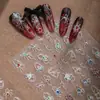Cyansea Popular Transfronteiriça Estilo Dark Y2K Halloween Teia de Aranha Adesivos para Unhas Adesivos de Decoração de Unhas Retrô