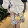 Bolso de Axila Personalizado, Bolso de Mano de Gran Capacidad, Bolso de Hombro, Bolsa de Compras con Cordón, Bolso Tote Floral, Bolsa de Almacenamiento para Viaje