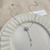 Colar com pingente de floco de neve, franja de pérola e strass, brincos para mulheres, requintado, delicado, moda, elegante, alto senso, corrente para suéter outono e inverno