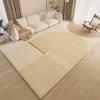 Alfombra de estilo silencioso para sala de estar, dormitorio, color crema, sofá nórdico, mesa de centro, manta de noche, alfombra de suelo minimalista moderna
