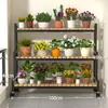 Prateleira de flores para varanda ferro forjado prateleira doméstica interna roda removível moderno simples fabricantes de suporte para vasos de flores atacado