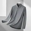 Camisa social masculina de alta qualidade 2026, nova, anti-rugas, manga longa, corte slim, estilo primavera e outono, não precisa passar, camisa casual sem costura
