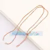 Cadena de extensión de langosta chapada en oro de 18 pulgadas, cadena ajustable semiacabada, accesorios para pulsera de collar con doble anillo