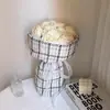 Hilo de Perla Ondulada Flor Material de Empaque Paquete Hilo para Ramo Malla con Borde Decoración Floral Hecha a Mano DIY Malla