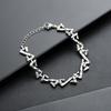 Pulsera para Hombre Letra Espinas Combinable Personalidad de Alto Nivel Hip-Hop Cadena Cubana Accesorios Joyería Simple Estilo Frío de Moda para Mujer