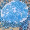 6mm Azul Céu Translúcido Quadrado 26 Letras Inglesas Contas Soltas Miçangas para Tiara Pulseira Acessórios para Joias DIY Atacado